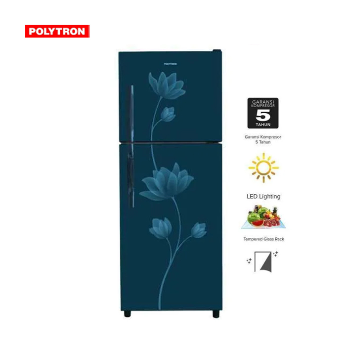 Polytron Kulkas Two Door 200 Liter PRB 219 - Biru